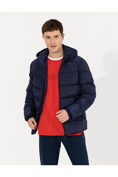 Pierre Cardin Μπλε Navy Standard Fit Παλτό - 50263104-VR033