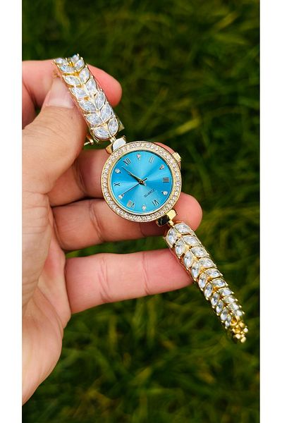 pullmarkt Ottoman Series - Women's Tulip Stone Pattern Wrist Watch