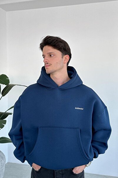 HAFKAGİYİM Μπλουζάκι Oversize Art Director σε μπλε ναυτικό χρώμα