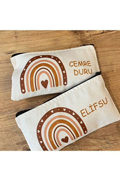 Kalemlik Dünyası BEZ KALEMLİK BASKILI KALEM KUTU İSİM YAZILABİLİR