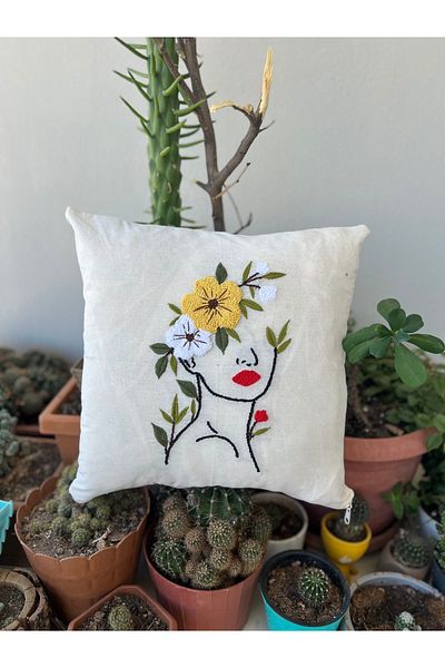 Fiesta Abstract Face Punch Throw Pillow Cover,Pillow Cover