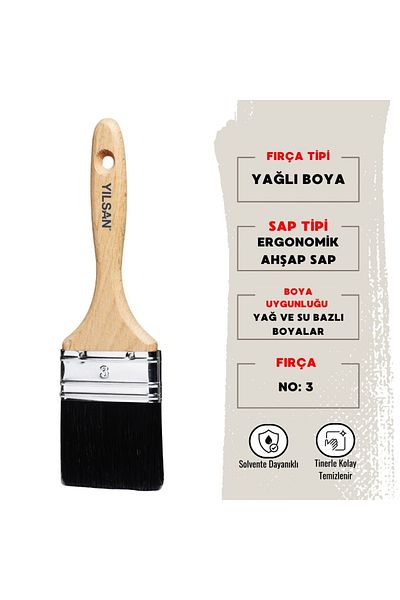 YILSAN Oil Paint Brush - Set of 3