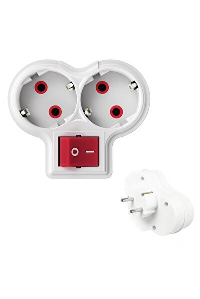 FETİH İKİLİ GOLYAT PRİZ TOPRAKLI ANAHTARLI FETİH 107-02