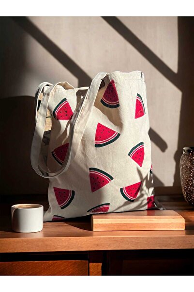 En Güzel Hediye Sensin Karpuzlu Filistin Bez Çanta Kızlar Için Kişiye Özel Is...