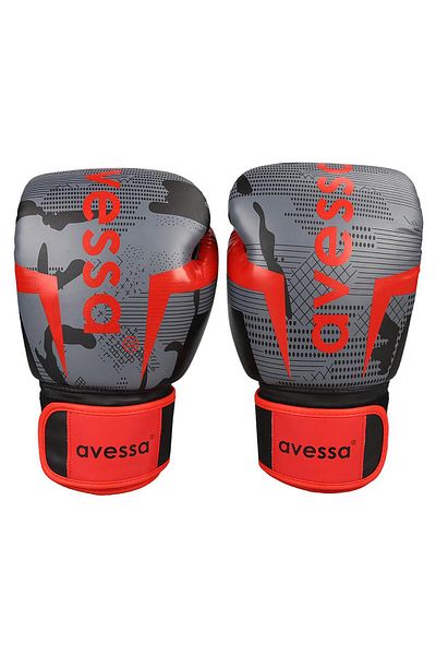 AVESSA قفازات ملاكمة Ring-308 باللون الأسود 8 أونصة