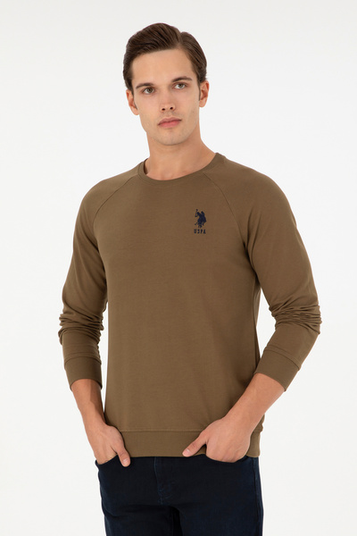 U.S. Polo Assn. Men's Khaki Basic Sweatshirt 50289030-Vr027