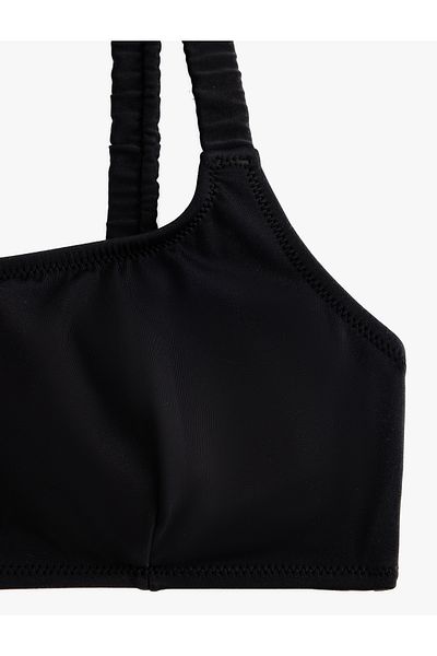 Koton Bralette-Bikinioberteil mit gefüttertem Polster und Schnallenverschluss hinten