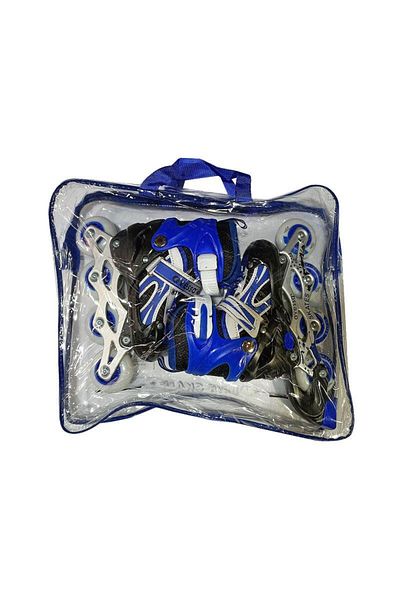 AVESSA Adjustable Roller Skates 34-37 (m) Blue with Bag Mds-8701