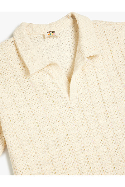 Koton Prolamované polo tričko s krátkým rukávem