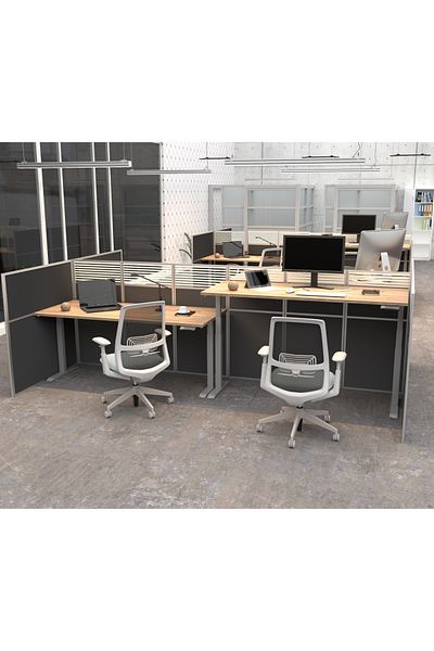 Mahmayi Flexispot Standing Desk Dual Motor 3 Stages Electric Stand Up Desk 140cmx80cm - Oak