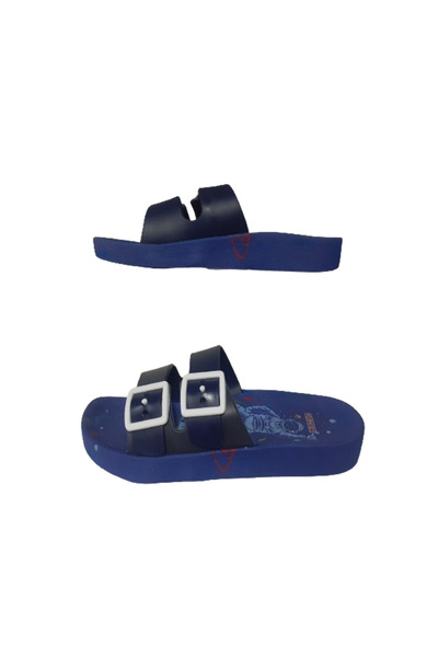 GEZER Erkek Çocuk Lacivert Uzay Figürlü Kaymaz Taban Günlük Terlik GZERR585-0