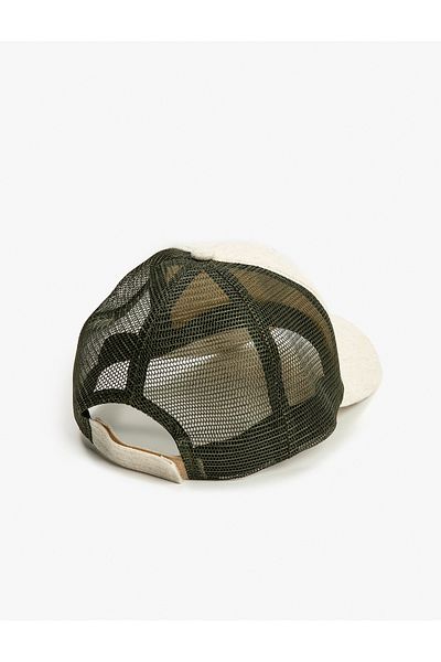 Koton Color Blocked Cap Hat - Mesh Detailed
