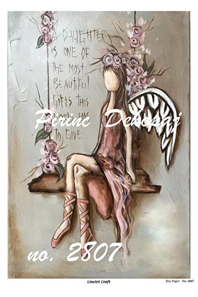 LİNEART ورق ديكوباج نحاسي Lineart رقم 2807 - 29x42 سم