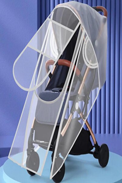 MasterCar Çift Fermuarlı Ultra Lüks Bebek Arabası Yağmurluğu ( BÜTÜN BEBEK ARABALARINA UYUMLUDUR ) Siyah