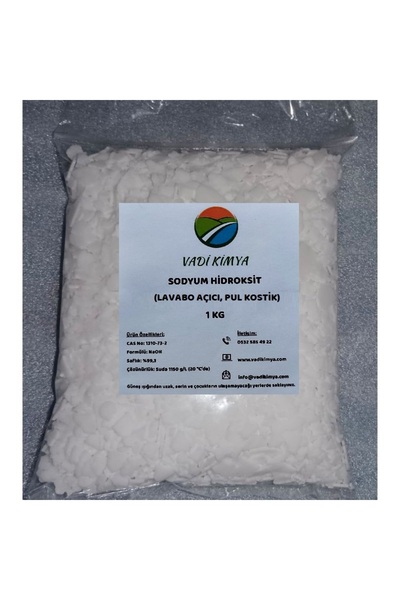 Vadi Kimyaa SodyumHidroksit Payet (Pul Kostik, Lavabo Açıcı) - 1 Kg