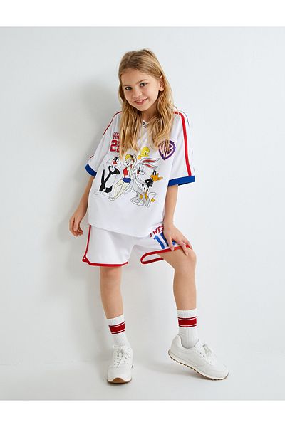 Koton Looney Tunes bedrucktes, lizenziertes Kurzarm-T-Shirt