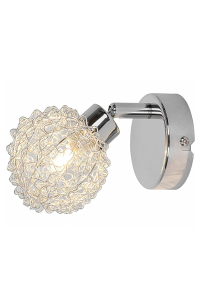 Binbirreyon Spot Lamba Avize Tekli Ayarlanabilir Tavan Duvar Lambası 15cm Krom JB028