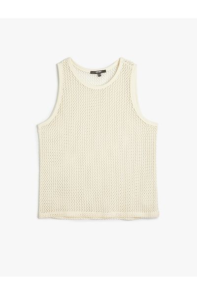 Koton Tanktop aus Baumwollmischung mit Rundhalsausschnitt