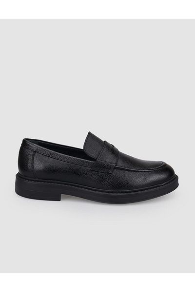 Cabani 100% Genuine Leather Men's Loafer with Black Belt Detail