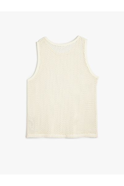 Koton Tanktop aus Baumwollmischung mit Rundhalsausschnitt