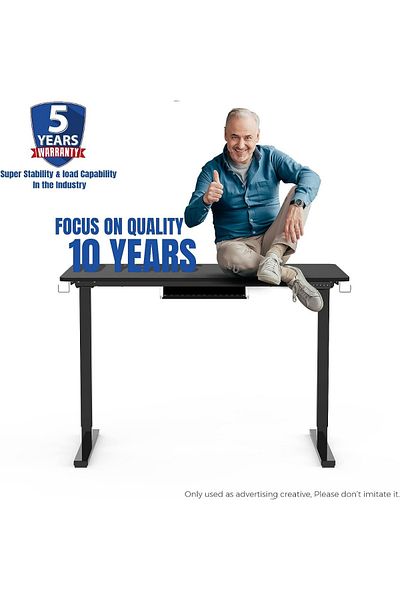 Mahmayi Flexispot E1 Height Adjustable Electric Standing Desk with Desktop  - Black