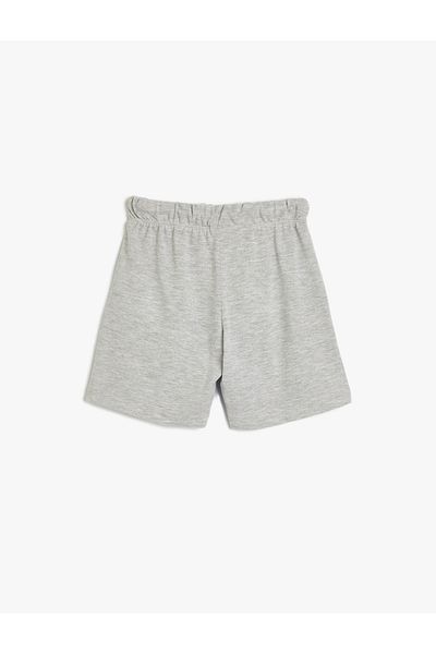 Koton Textured Basic Shorts with Tie Waist - Pockets