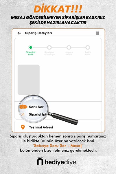 HEDİYEDİYE Kişiye Özel İsimli Paspas