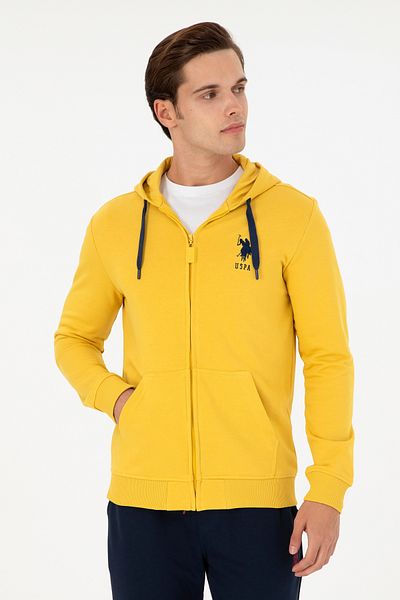 U.S. Polo Assn. Men's Yellow Knitted Cardigan 50289028 -Vr094