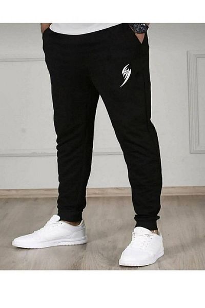 dk defne ky Ανδρικό μαύρο slim Fit Jogger Sweatpants με στάμπα BLADE