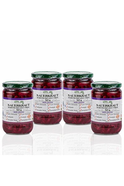 ŞİFA ANA Mor Lahana Turşusu (4x660 Cc) No4