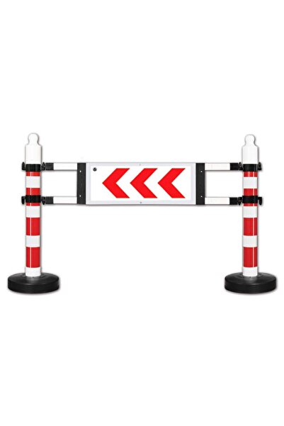 İleri Trafik Dubalı Uyarı Levhalı Bariyer, Viraj Levha 180 x 120 cm