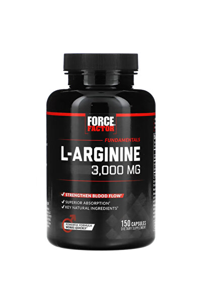 force factor L-Arginine 3000mg, 3g Nitric Oxide with BioPerine to Help Build ...