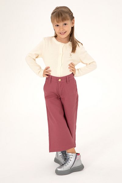 U.S. Polo Assn. Girl's Dusty Rose Canvas Pants 50301365 -Vr026