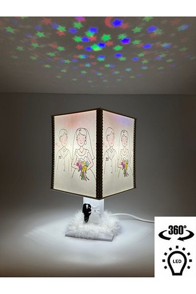 Senden Hediye Rotating Lamp Shade Night Lamp