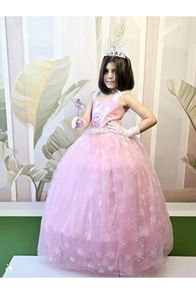 Kumsals Kids Boutique Pembe Elsa Kostüm