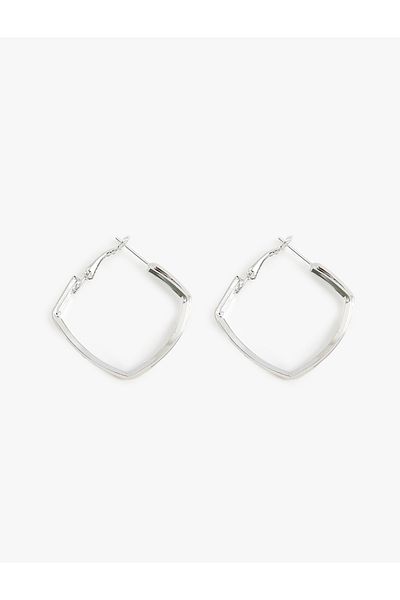 Koton Geometric Patterned Hoop Earrings
