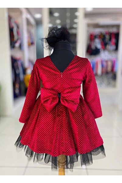 Kumsals Kids Boutique Kız Çocuk Tül Detaylı Simli Yılbaşı Abiyesi