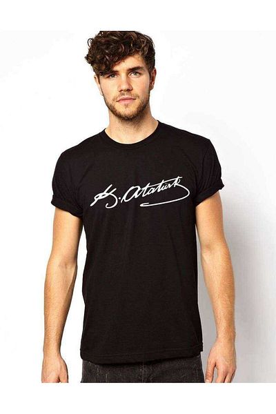Tshirthane Ανδρικό T-Shirt K.atatürk Signature T-Shirt