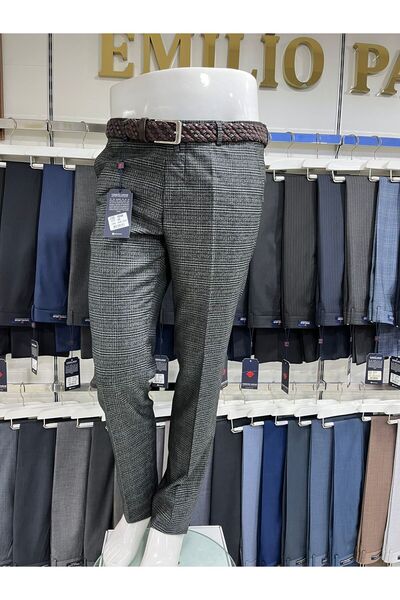 Torero KARELİ EN BOY LİKRALI KUMAŞ PANTOLON REGULAR FIT