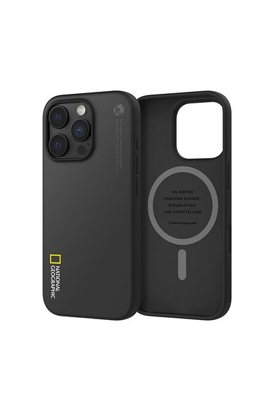 NATIONAL GEOGRAPHIC MagSafe Silicone Case iPhone 16 Pro Max - Black