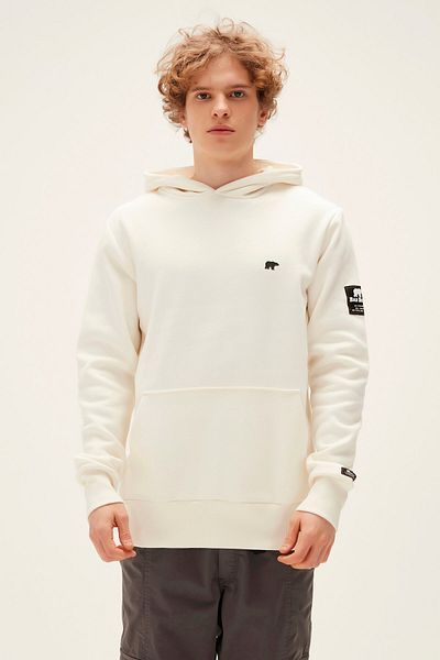 Bad Bear Ecru Men's Sweatshirt - 22.02.12.036 Cordless Hoodie