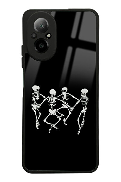 Spoyi Oppo Realme 12 Lite Dancer Skeleton Tasarımlı Glossy Telefon Kılıfı