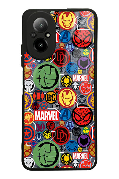 Spoyi Oppo Realme 12 Lite Marvel Face Tasarımlı Glossy Telefon Kılıfı