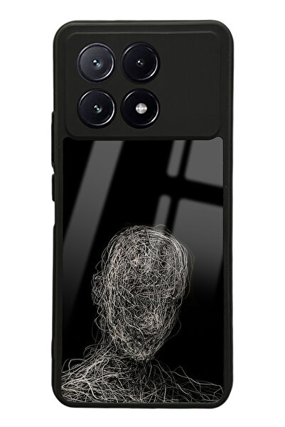 Spoyi Xiaomi Poco X6 Pro Draw Silüet Tasarımlı Glossy Telefon Kılıfı