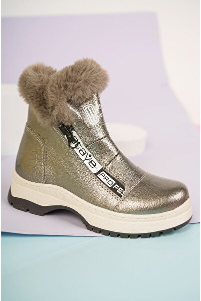 Aymer Yan Fermuarlı Platin Kız Çocuk Bot