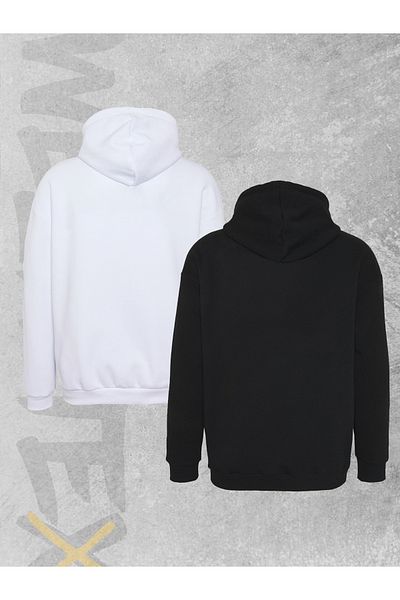 WEARTEX Oversize Hooded Sweatshirt Ghosts Printed Couple Combination