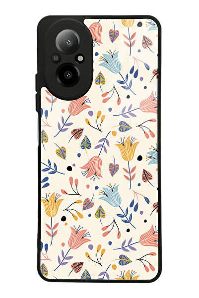 Spoyi Oppo Realme 12 Lite Beyaz Bindanlı Tasarımlı Glossy Telefon Kılıfı