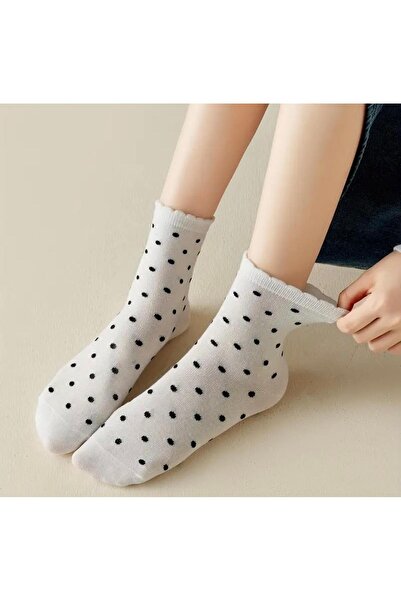 HANKARAYEL Дамски чорапи с пико на точки, 5 чифта