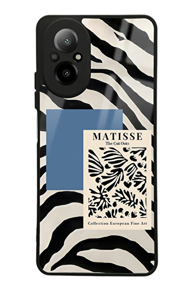 Spoyi Oppo Realme 12 Lite Zebra Matısse Tasarımlı Glossy Telefon Kılıfı