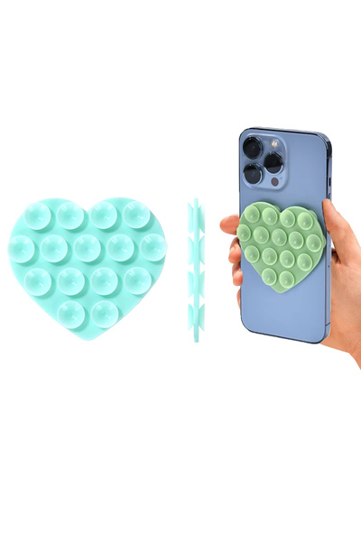 Microcase Vantuzlu Kalp Desen Silikon Cep Telefonu Sabitleme Yapıştırma Pedi ...